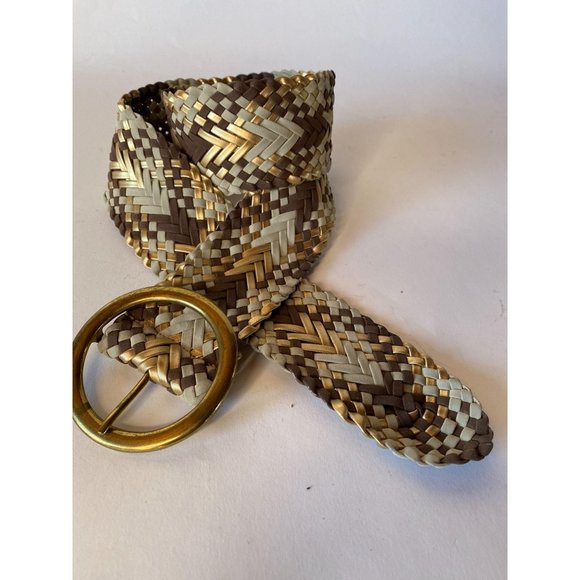 Braided Wide Belt in Various Metallic Colors - Picture 6 of 13